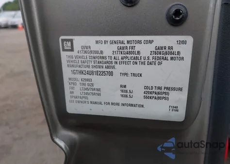 2001 GMC Sierra Sle z USA, uszkodzony, nr VIN 1GTHK24U81E225700